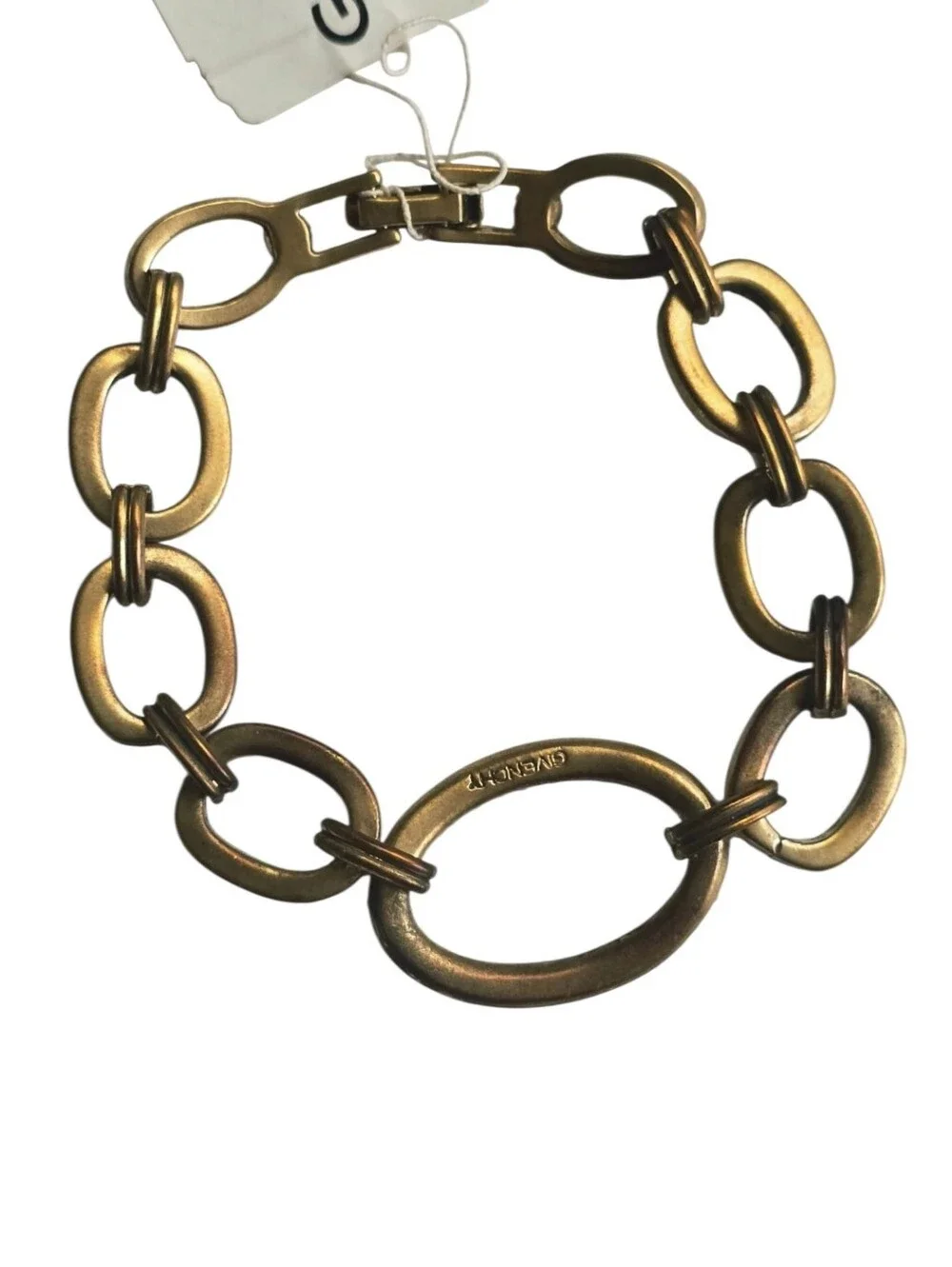 Givenchy Kaleidoscope Gold Tone Crystal Statement Link Bracelet 7.5